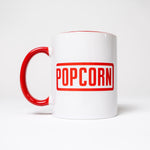 Mug blanc impression rouge Popcorn