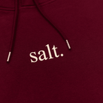 Zoom sur l'impression Salt hoodie bordeaux