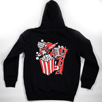 Dos hoodie noir Popcorn et Paiheme