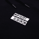 Serigraphie hoodie noir Popcorn et Paiheme